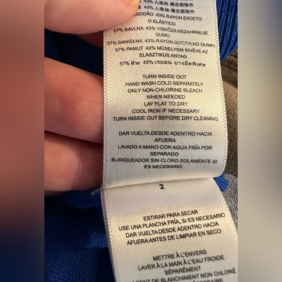 New MICHAEL KORS Studded Sweater Amalfi Royal Blue Silver Pullover Crewneck Knit - Picture 9 of 10